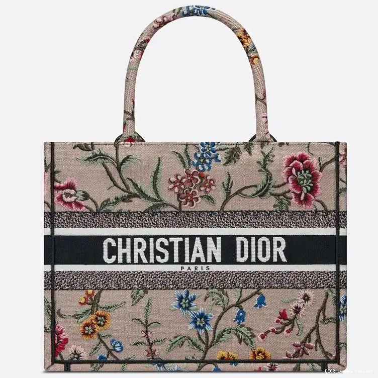Dior Fleurs Petites Pink Tote Book Motif Canvas 0613 Luxury